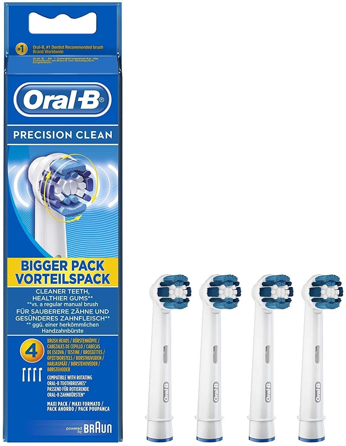 Oral B Precision Clean Brush Heads Pack of 4 (OBPC4) Free Delivery