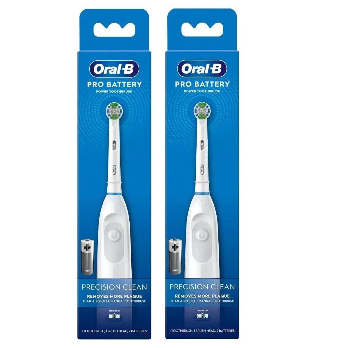 Oral-B Pro Battery Toothbrush - Twin Pack Bundle