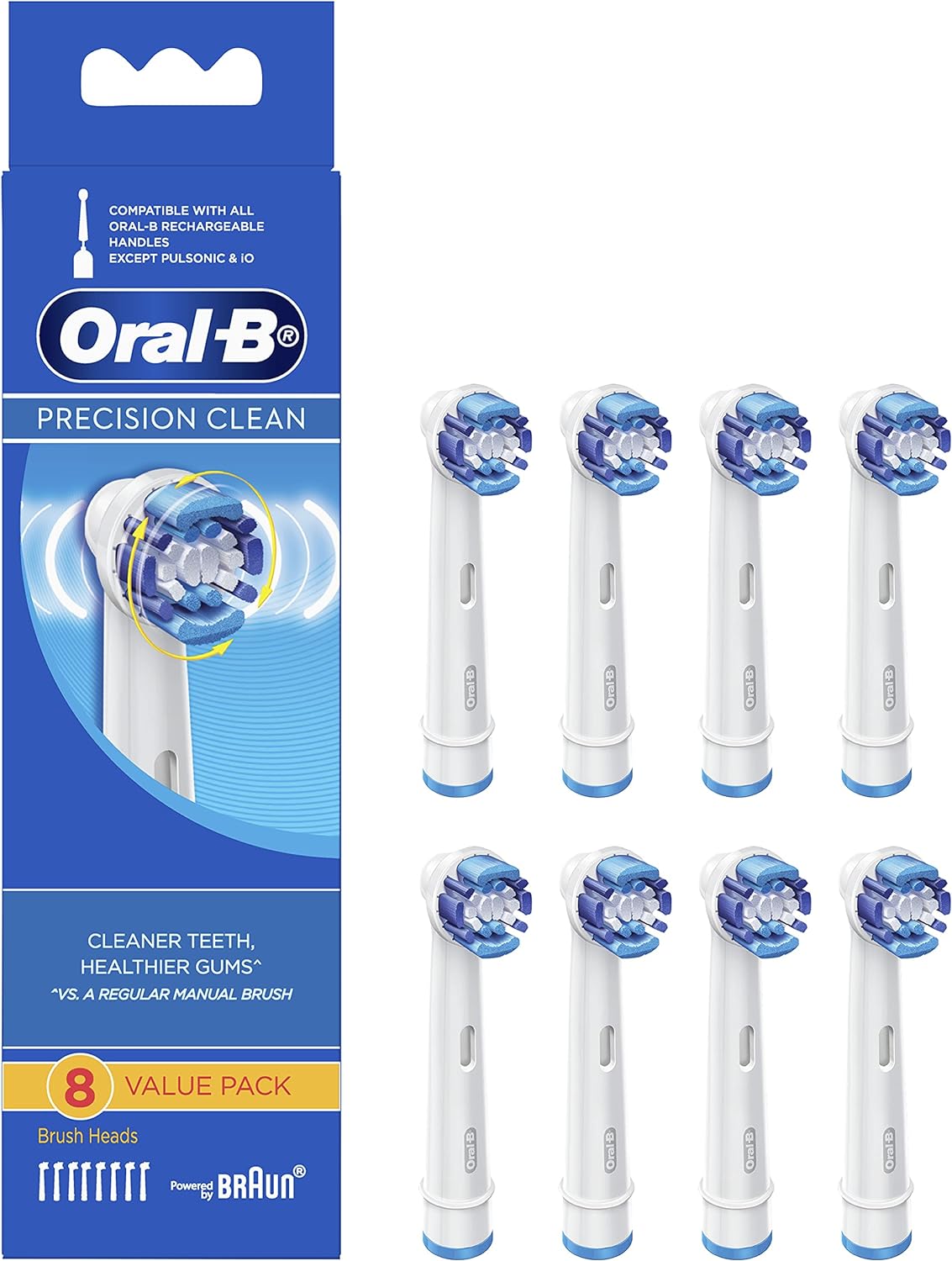 Oral B Precision Clean Aufsteckbürsten für Zahnbürste 8er Pack